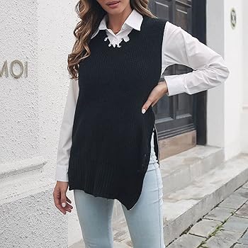 トップス STUMPSTAMP UL PULLOVER VEST ZUEVI Women's Sweater Vest Classic V Neck Uniform Pullover